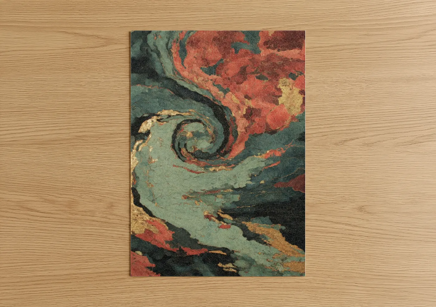 Crimson Arbutus Tree Abstract Wall Art