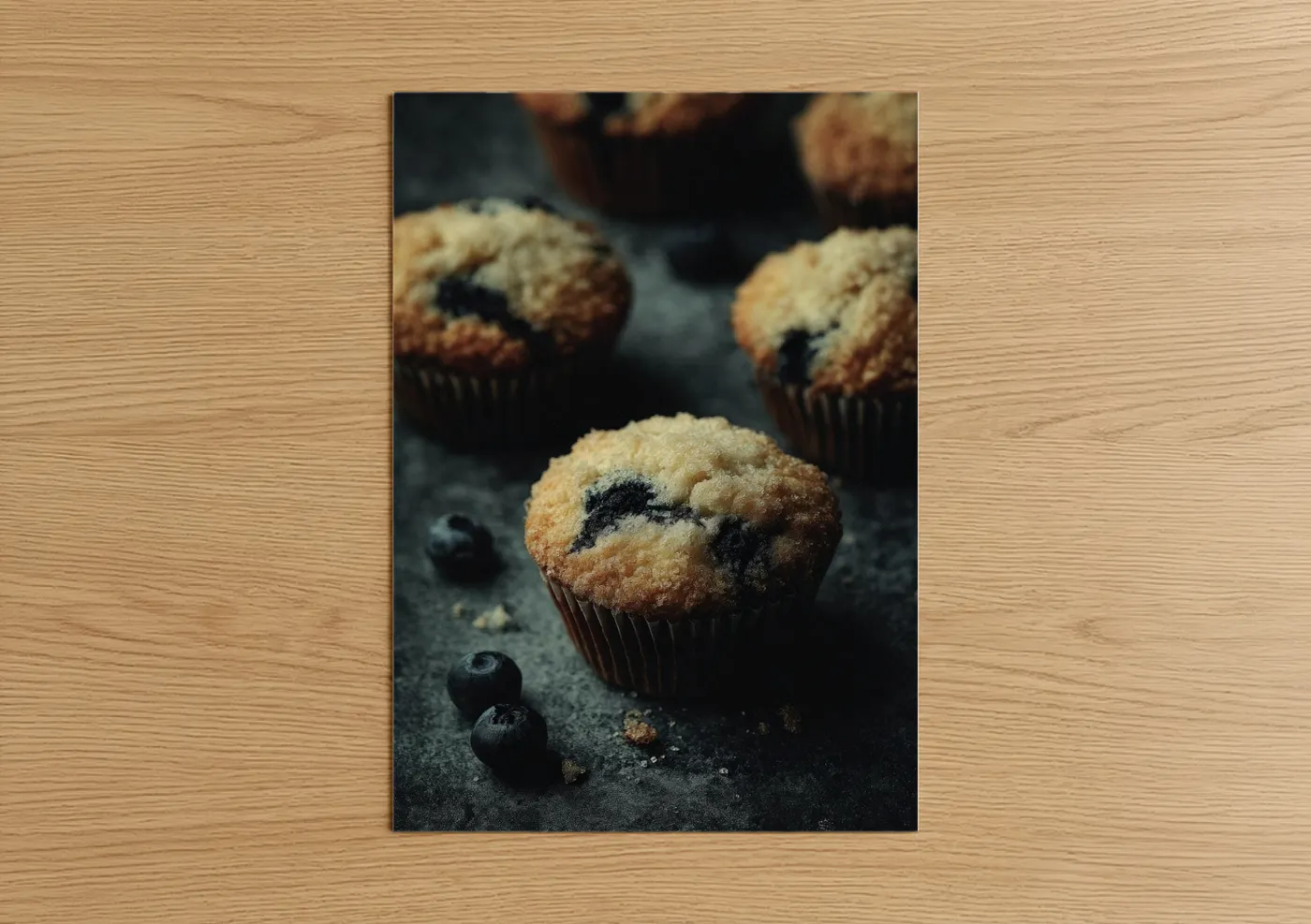 Homemade Blueberry Muffins Baking Wall Art