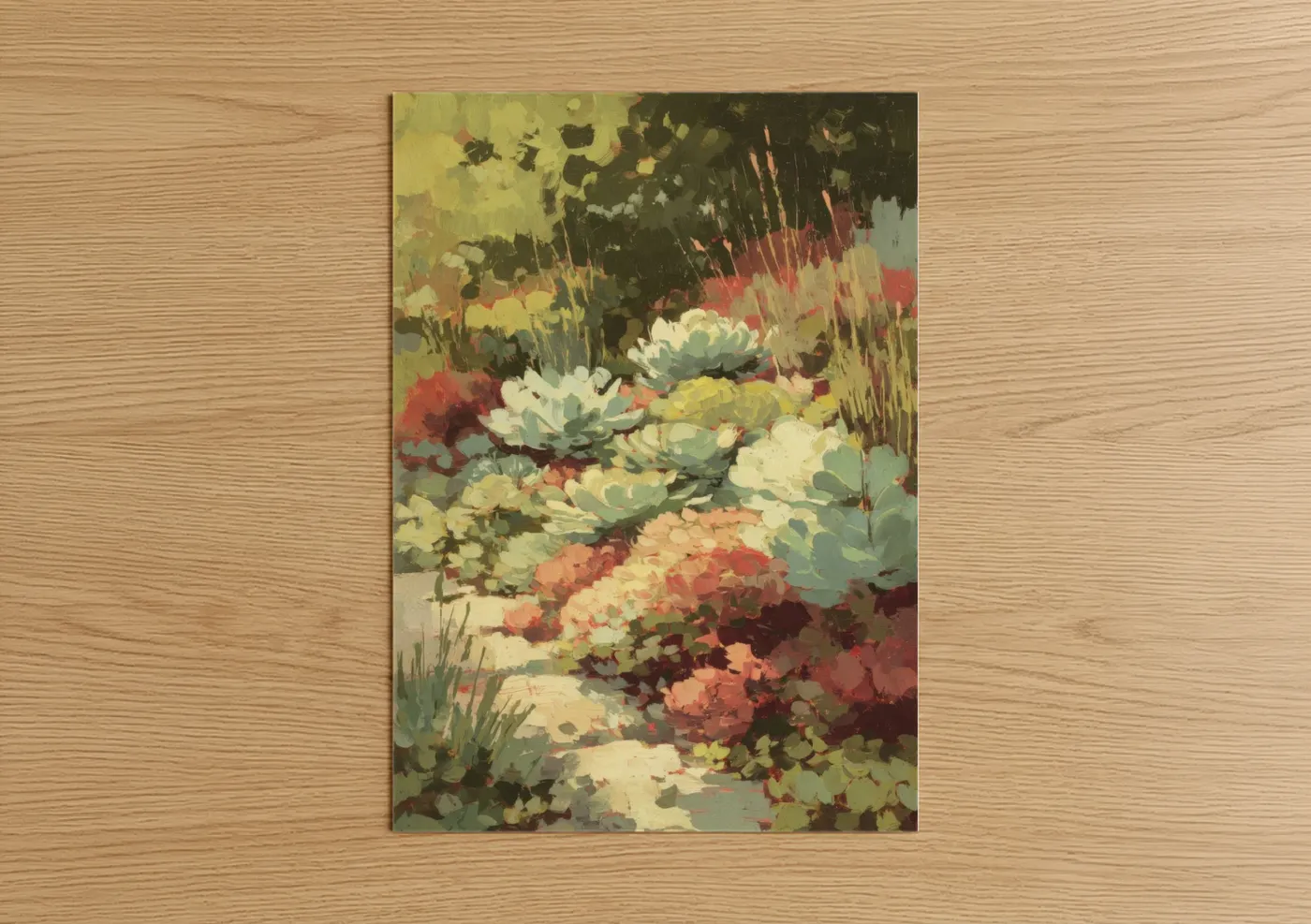 Desert Succulent Garden Watercolor Wall Art