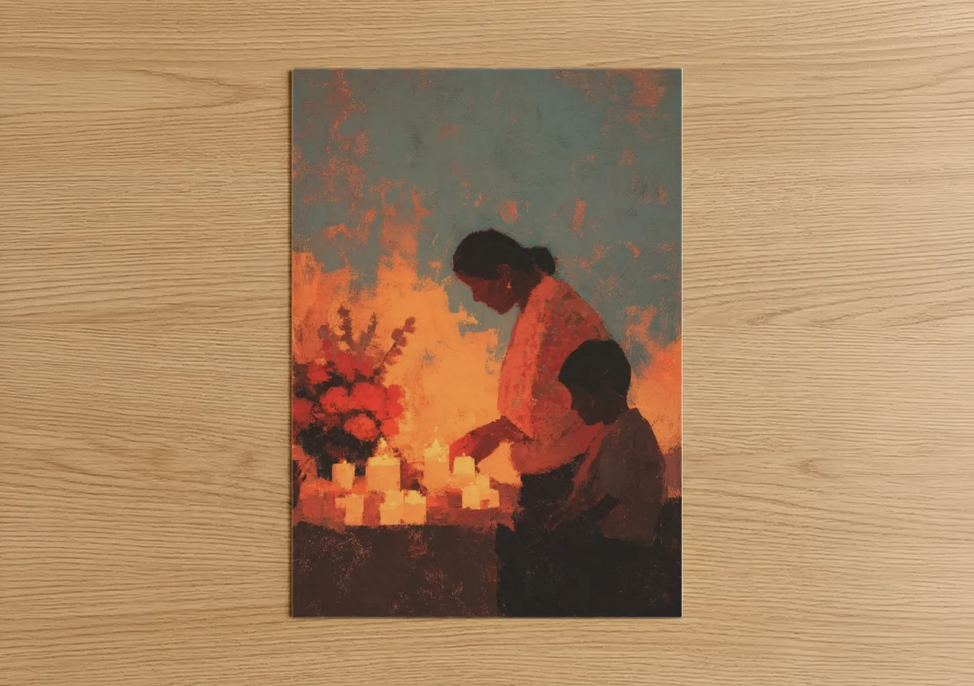 Día de los Muertos Candlelit Remembrance Wall Art