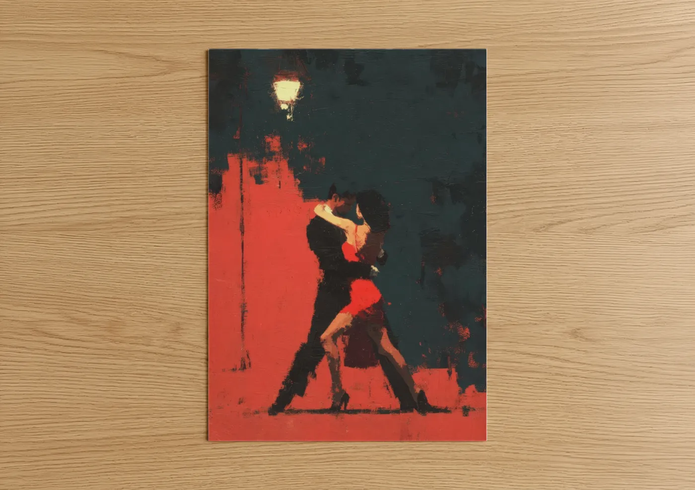 Passionate Ballroom Dance Couple Wall Art