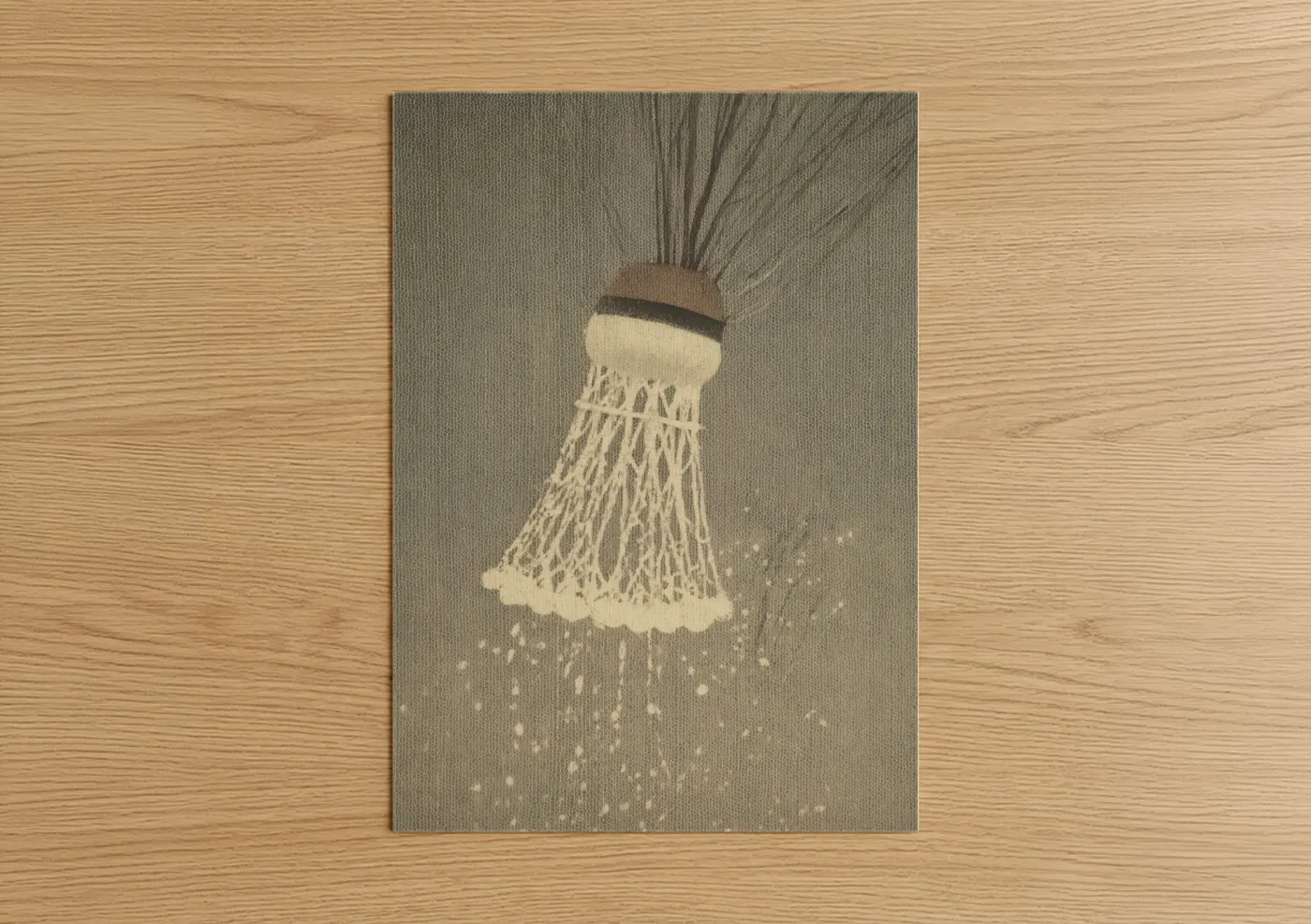 Badminton Shuttlecock Minimalist Wall Art