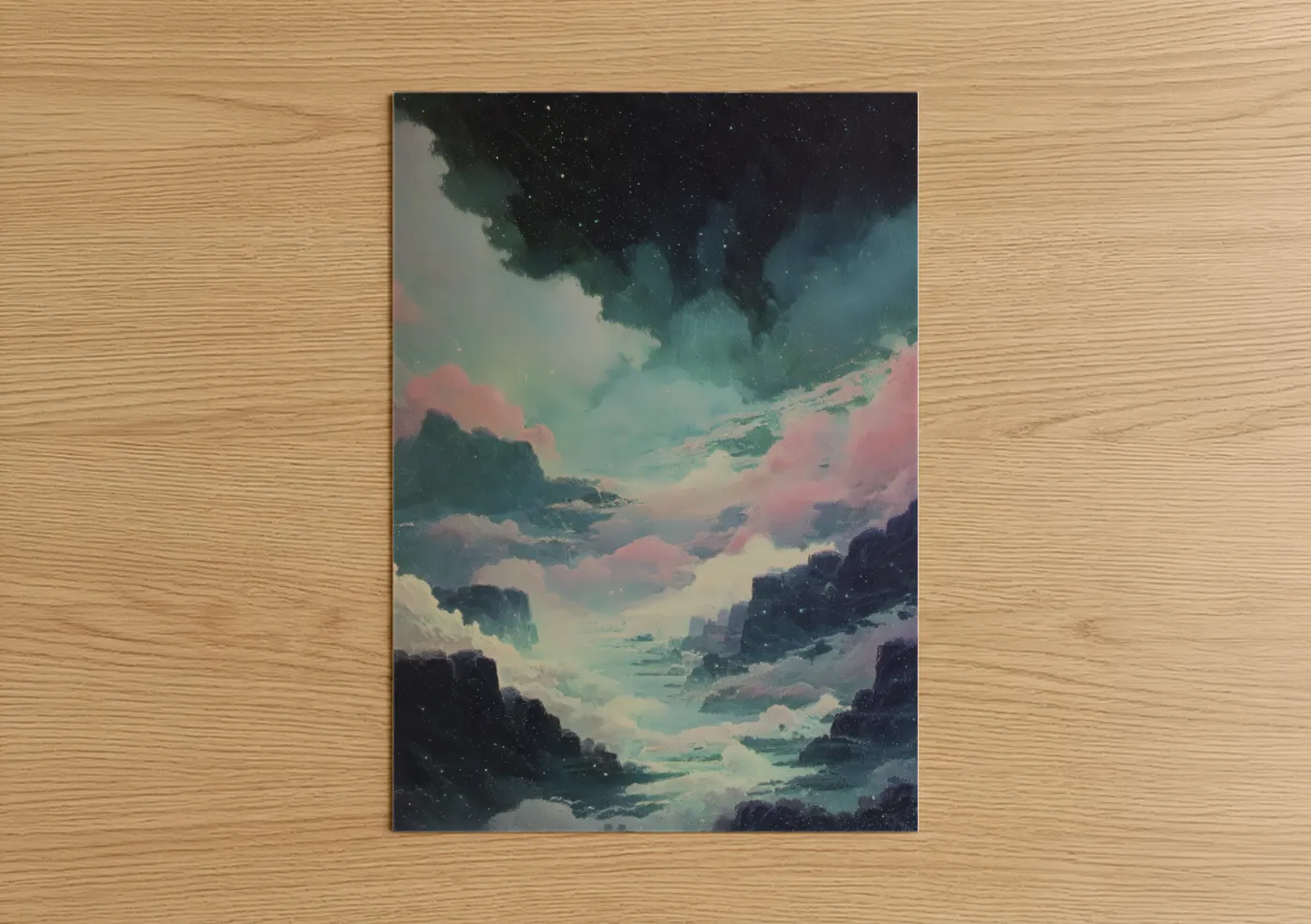 Cosmic Valley Galaxy Dreamscape Wall Art