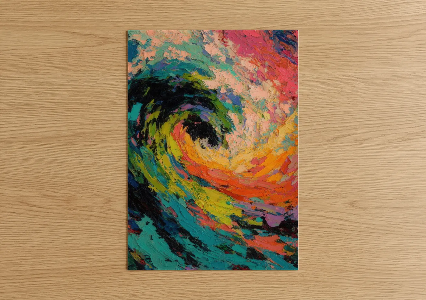 Colorful Tuna Swirl Abstract Wall Art