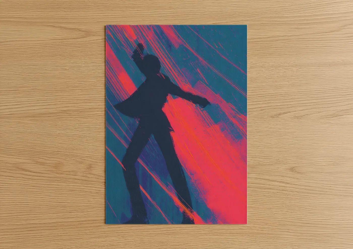 Neon Dancer Disco Silhouette Wall Art
