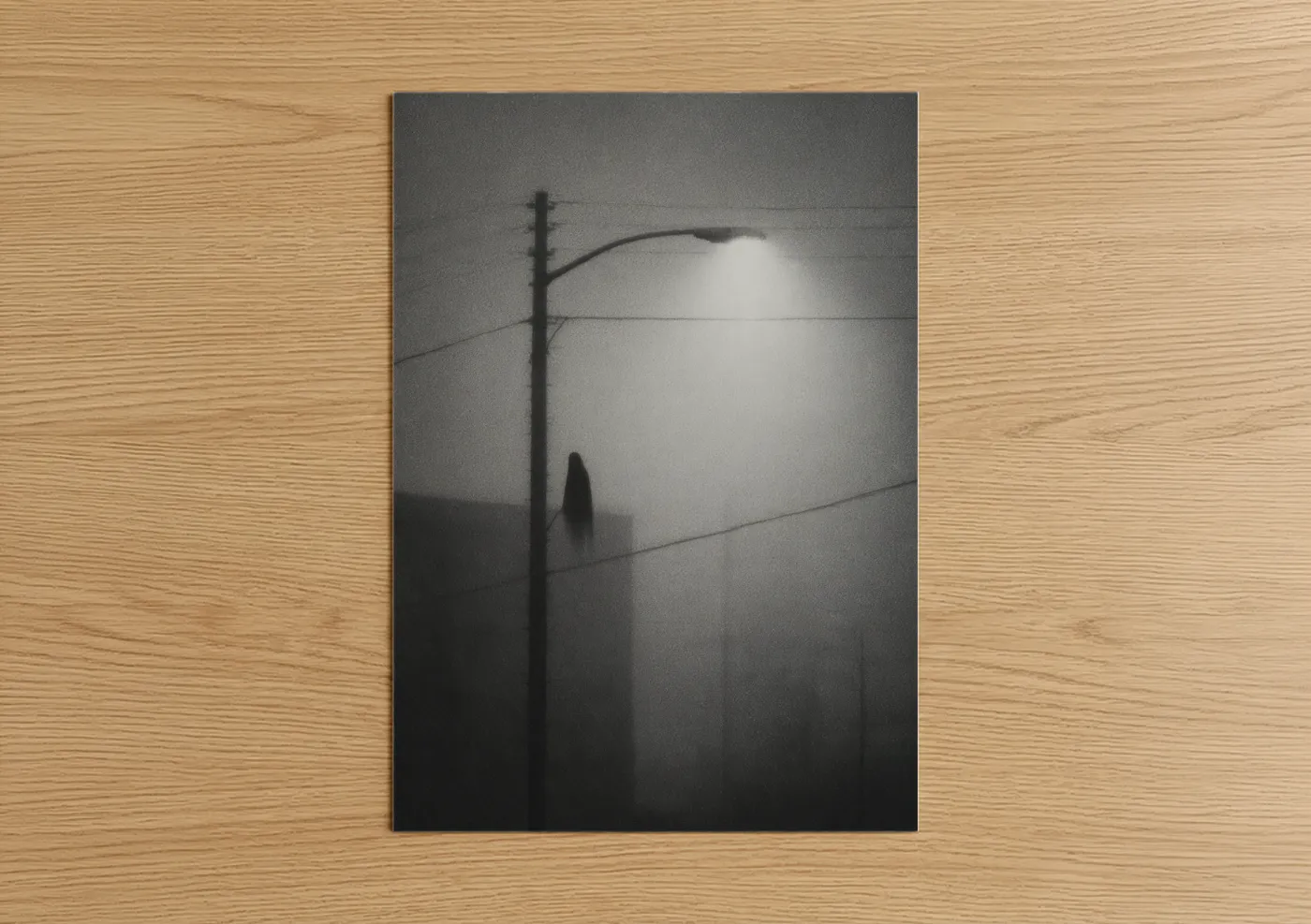 Foggy Ghost Silhouette Noir Atmosphere Wall Art