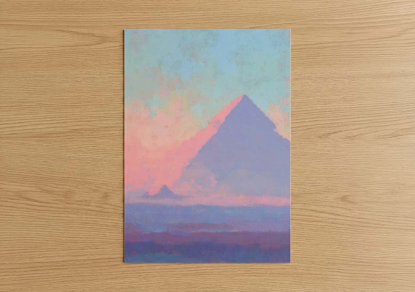 Great Pyramid Giza Pink Sunrise Wall Art