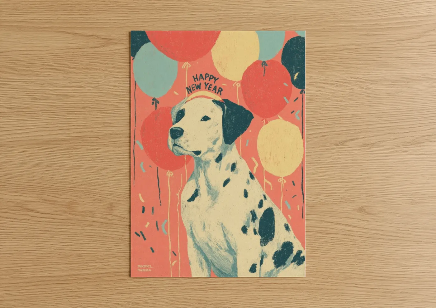 Dalmatian New Year Celebration Wall Art