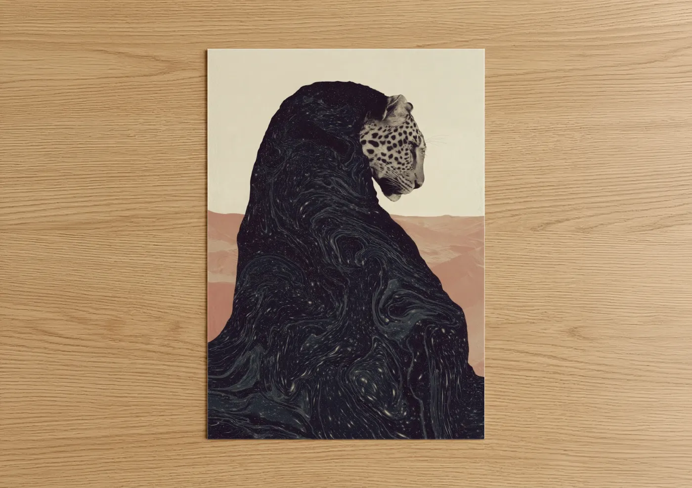 Desert Leopard Surreal Abstract Wall Art