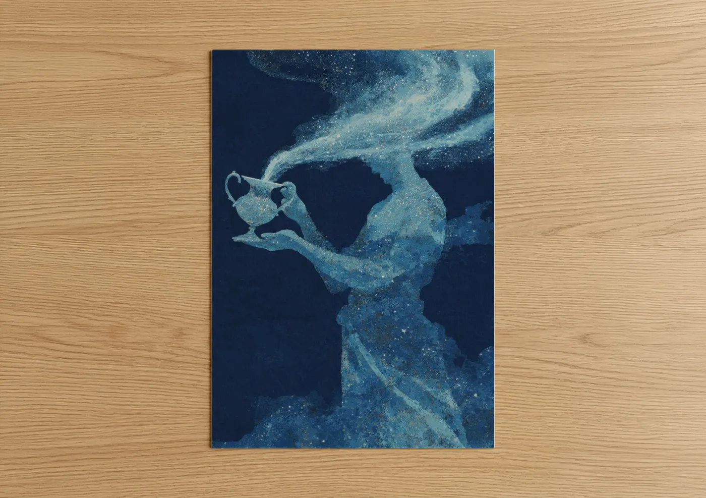 Ethereal Aquarius Zodiac Constellation Wall Art