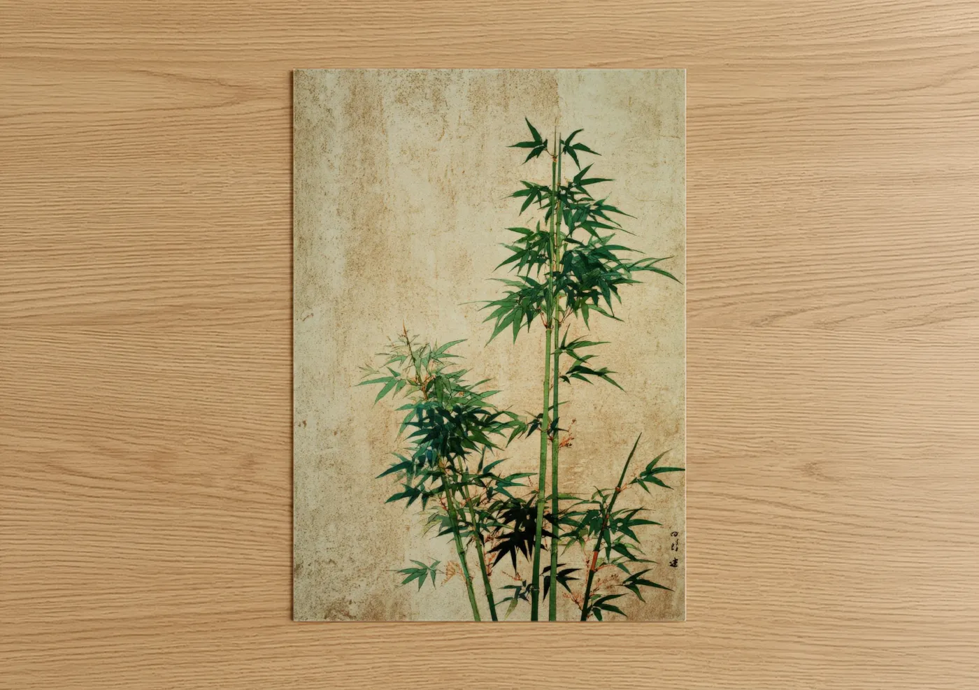 Bamboo plant art print Asian style Wall Art