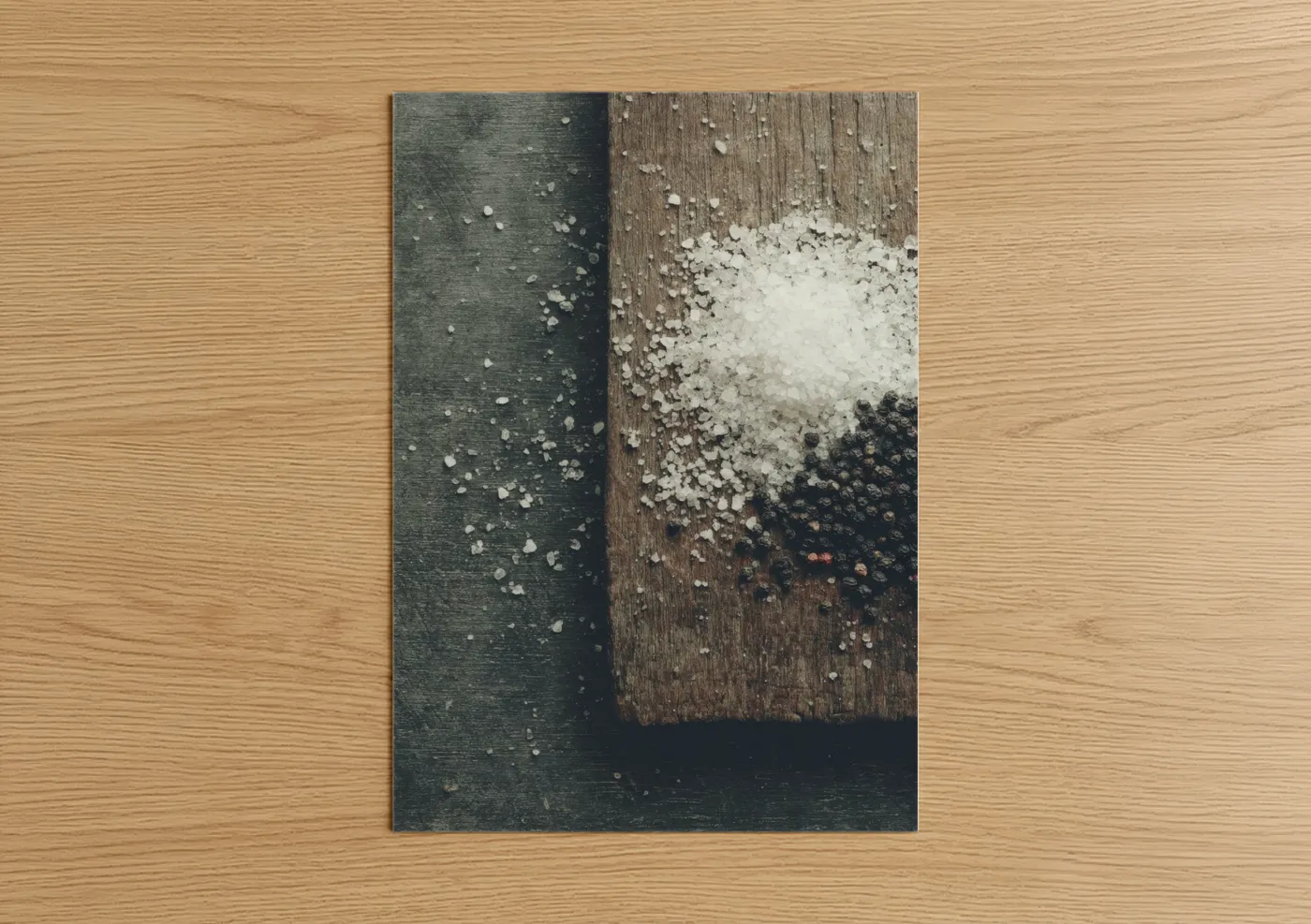 Sea Salt Crystals Rustic Wood Texture Wall Art