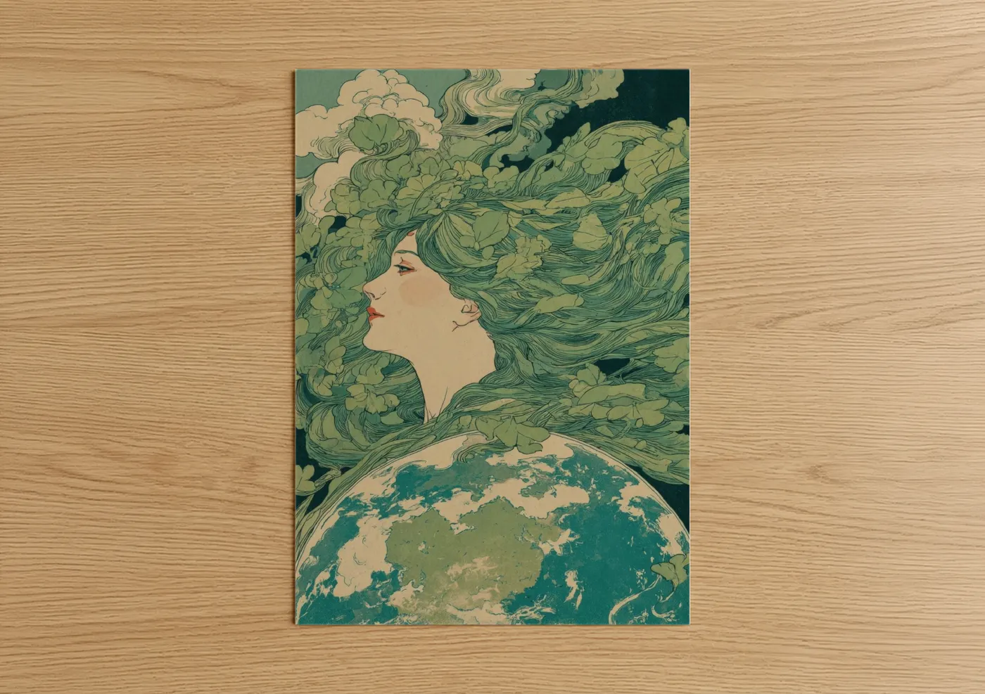 Earth Goddess Environmental Art Print Wall Art
