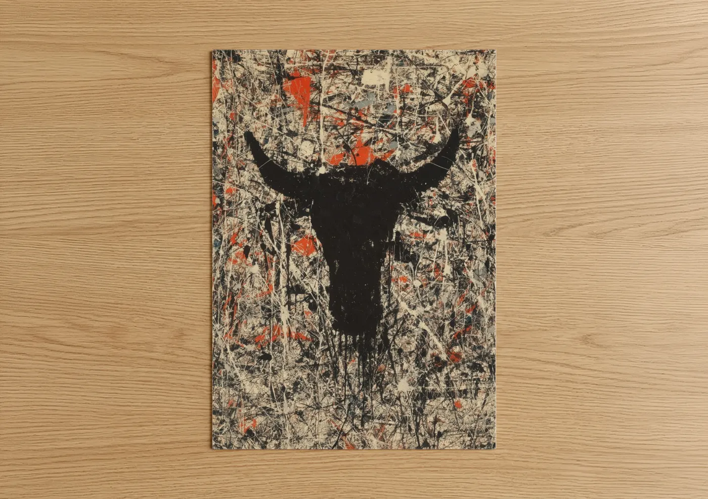 Abstract Bull Modern Expressionist Wall Art