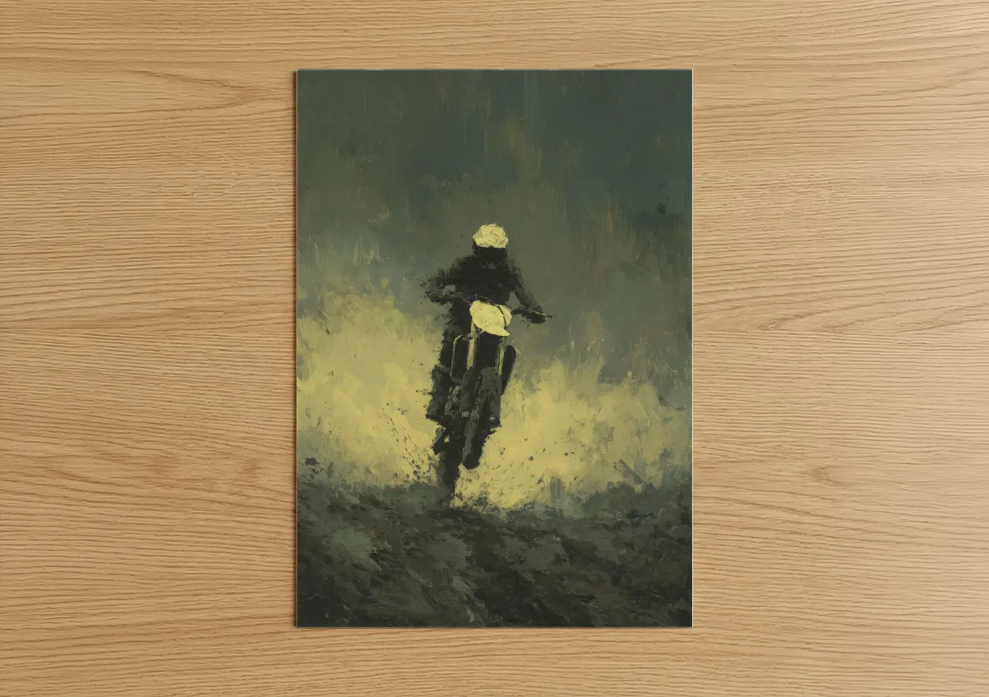 Desert Motocross Action Art Wall Art