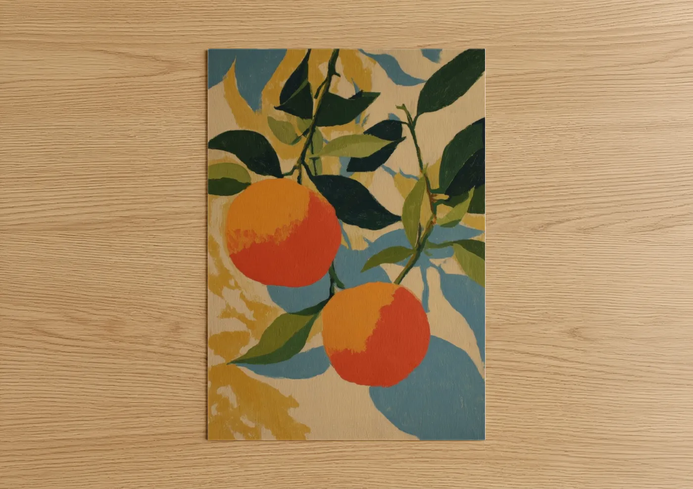 Autumn Citrus Botanical Art Print Wall Art