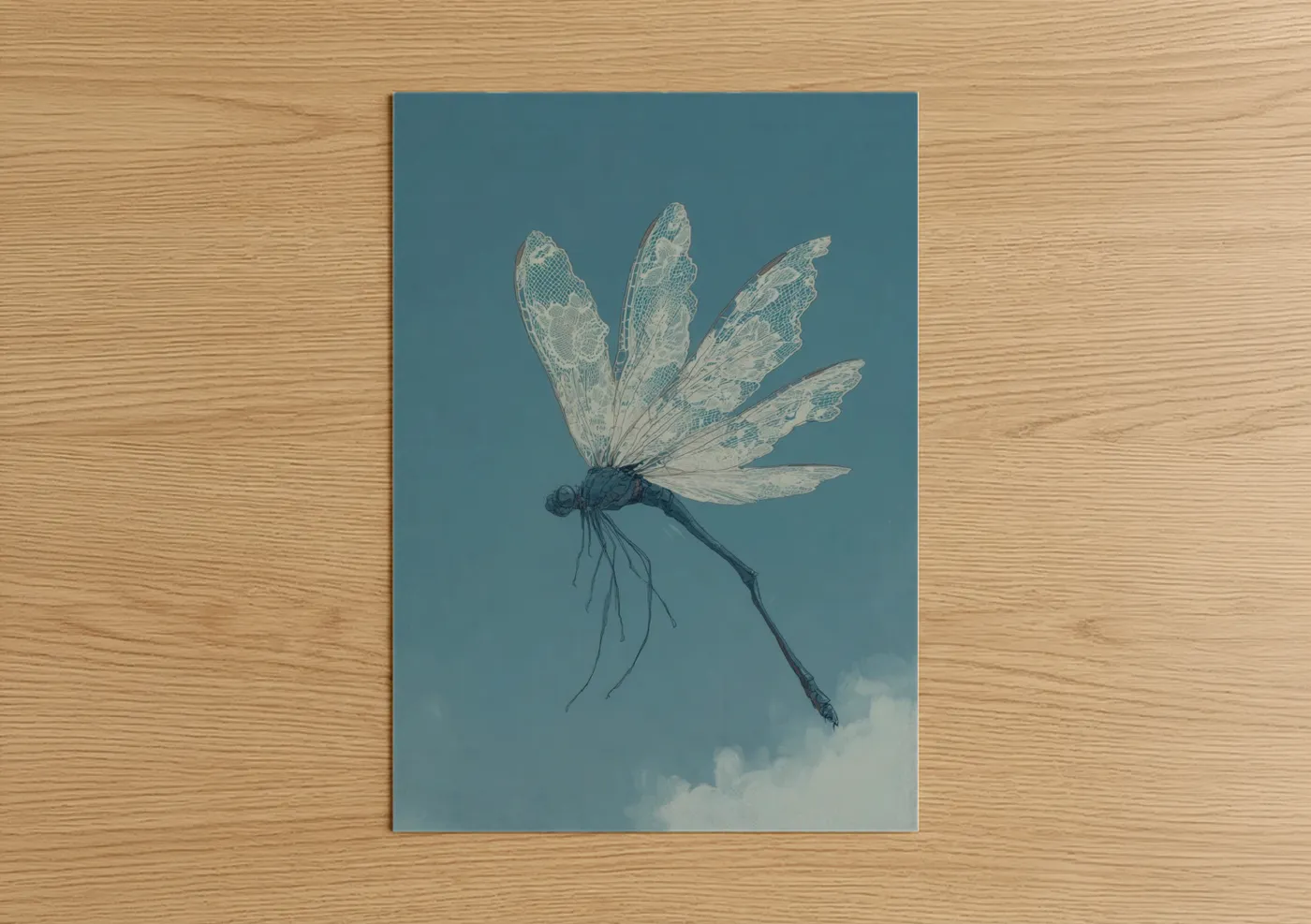 Ethereal Dragonfly Minimalist Wall Art