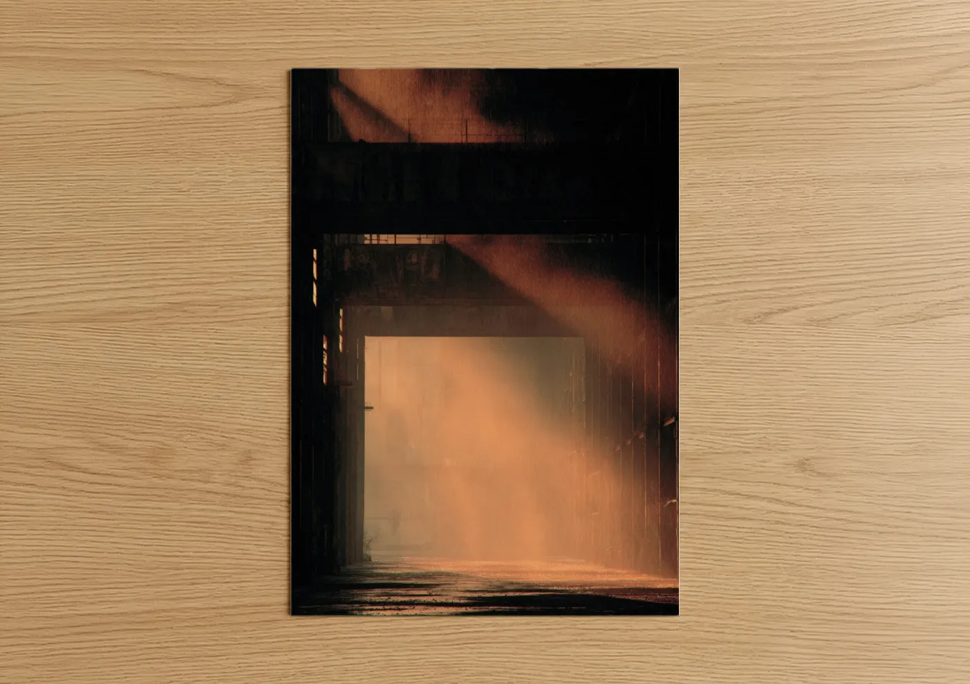 Golden Arch with Dramatic Light Beam Wall Art
