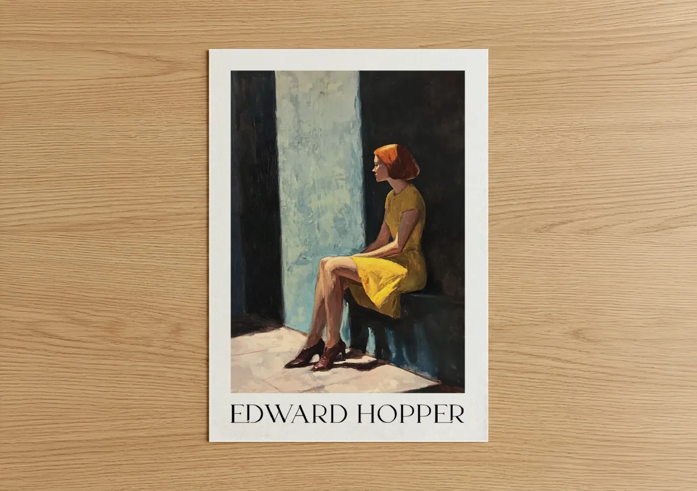 Woman in Yellow Dress Portrait Wall Art