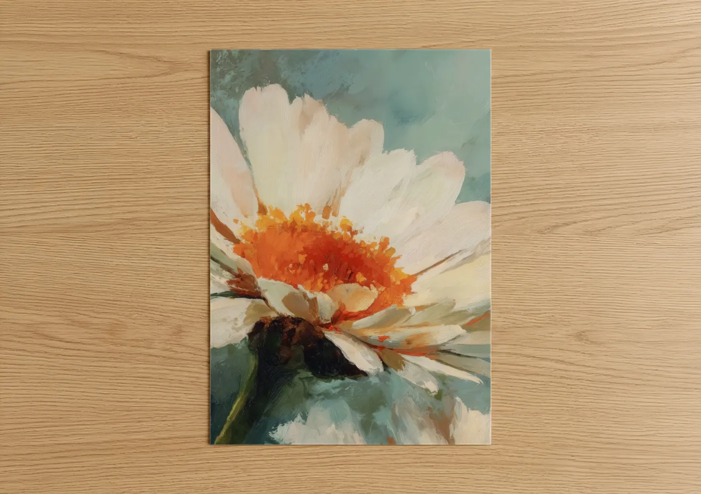 Sunlit Daisy Oil Painting Wall Art