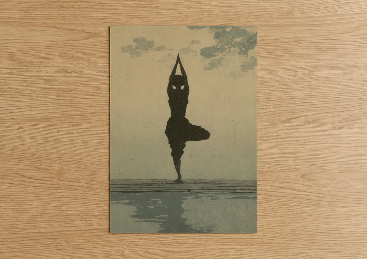 Silhouette Yoga Pose Mindfulness Wall Art