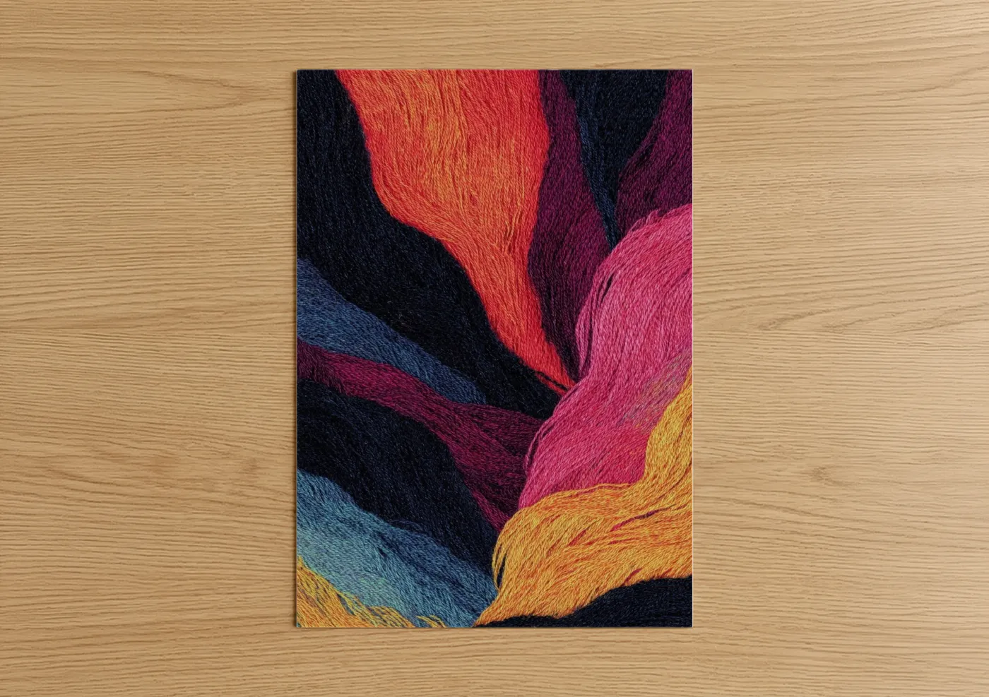 Colorful Thread Tapestry Textile Wall Art