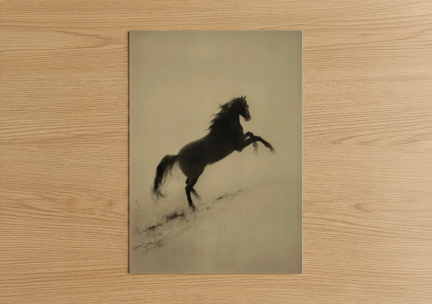 Rearing Quarter Horse Silhouette Wall Art