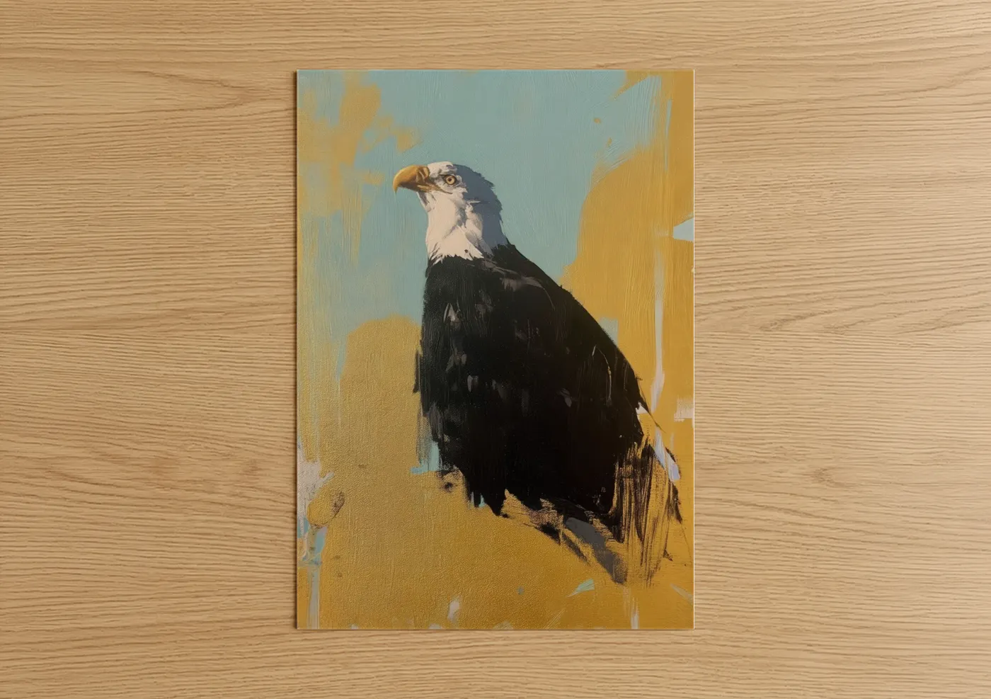 Golden Eagle Portrait Modern Wall Art