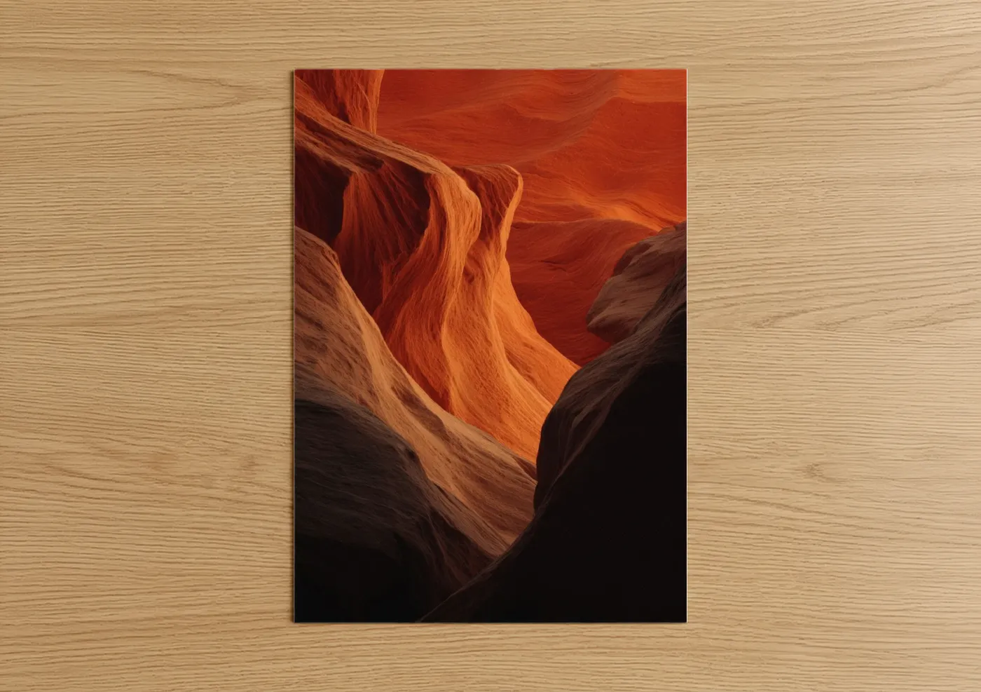 Crimson Canyon Sunset Light Photography Wall Art
