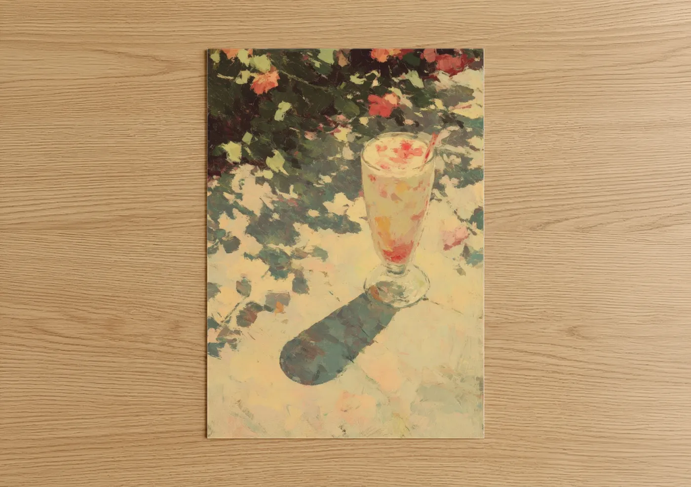 Garden Milkshake Floral Beverage Wall Art