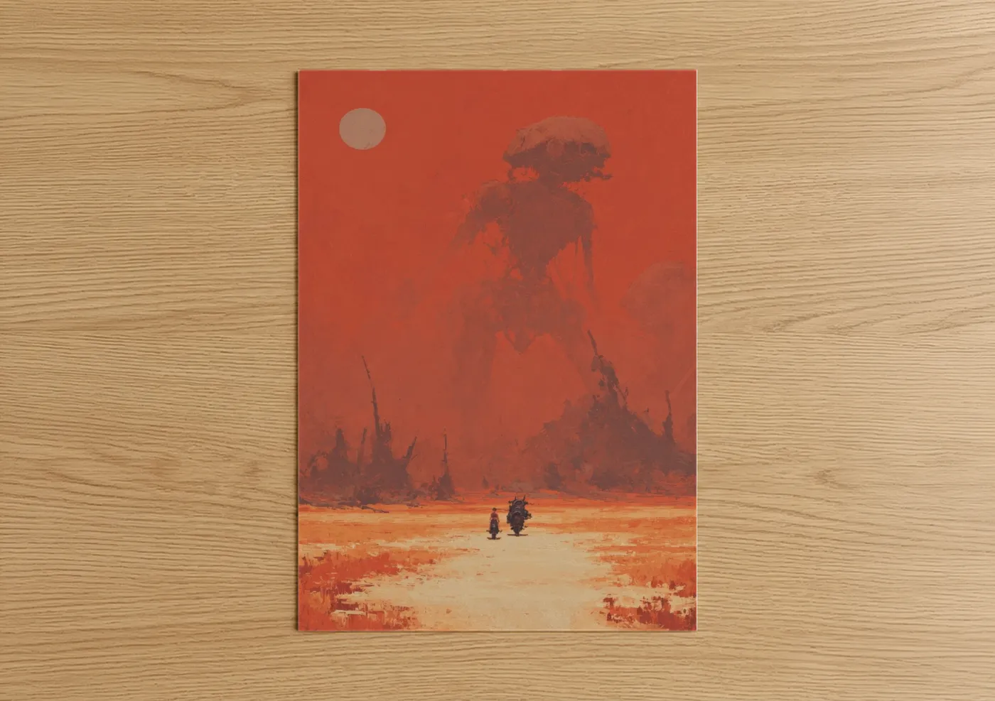 Dystopian Mars Landscape Sci-Fi Wall Art