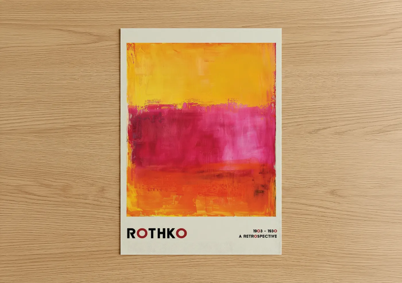 Bold Abstract Color Block Painting Wall Art