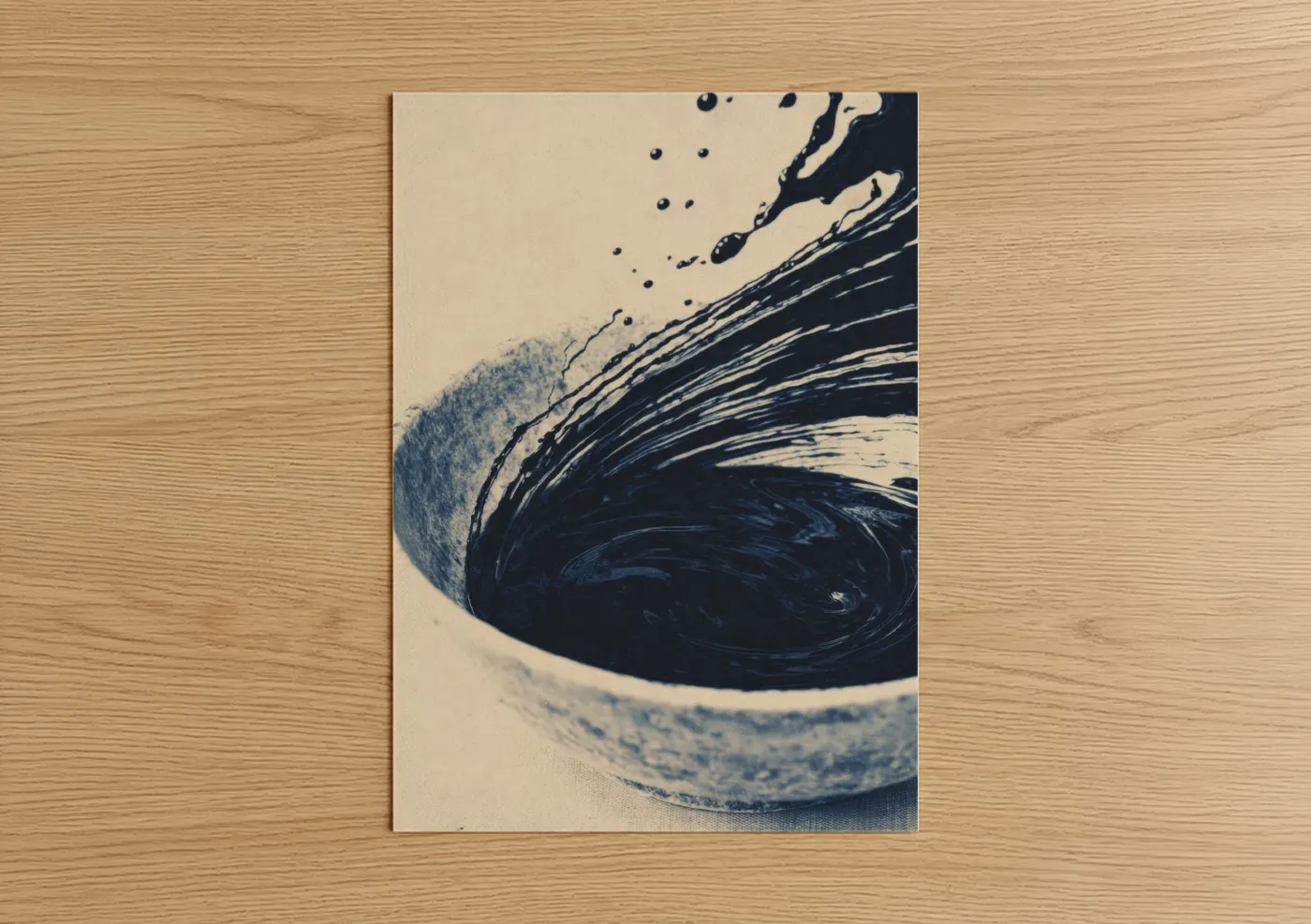 Dark Swirling Condiment Abstract Wall Art