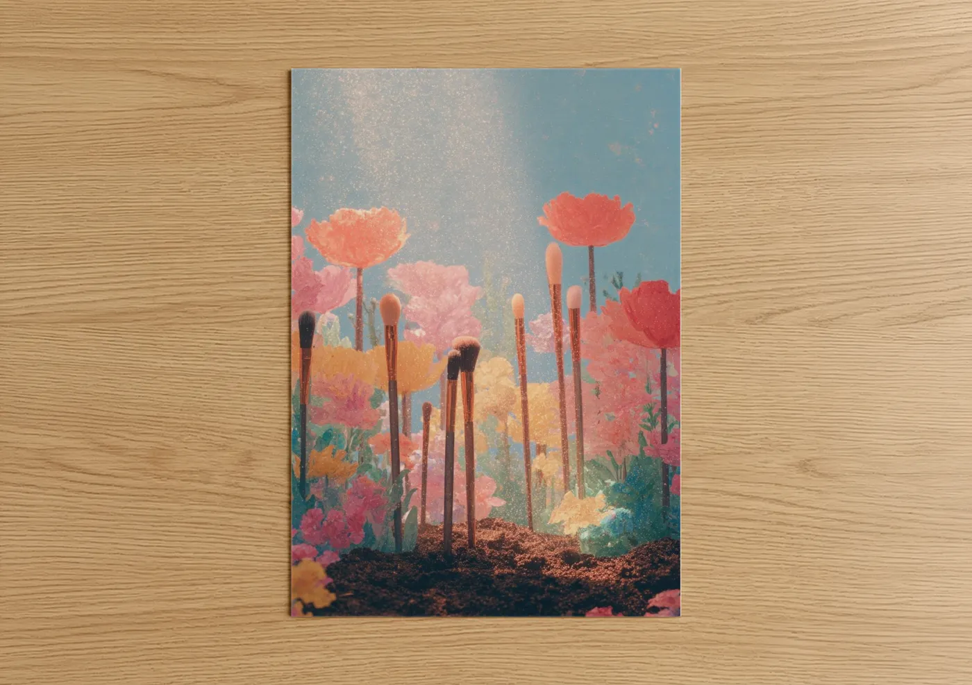 Paintbrush Flower Garden Beauty Wall Art