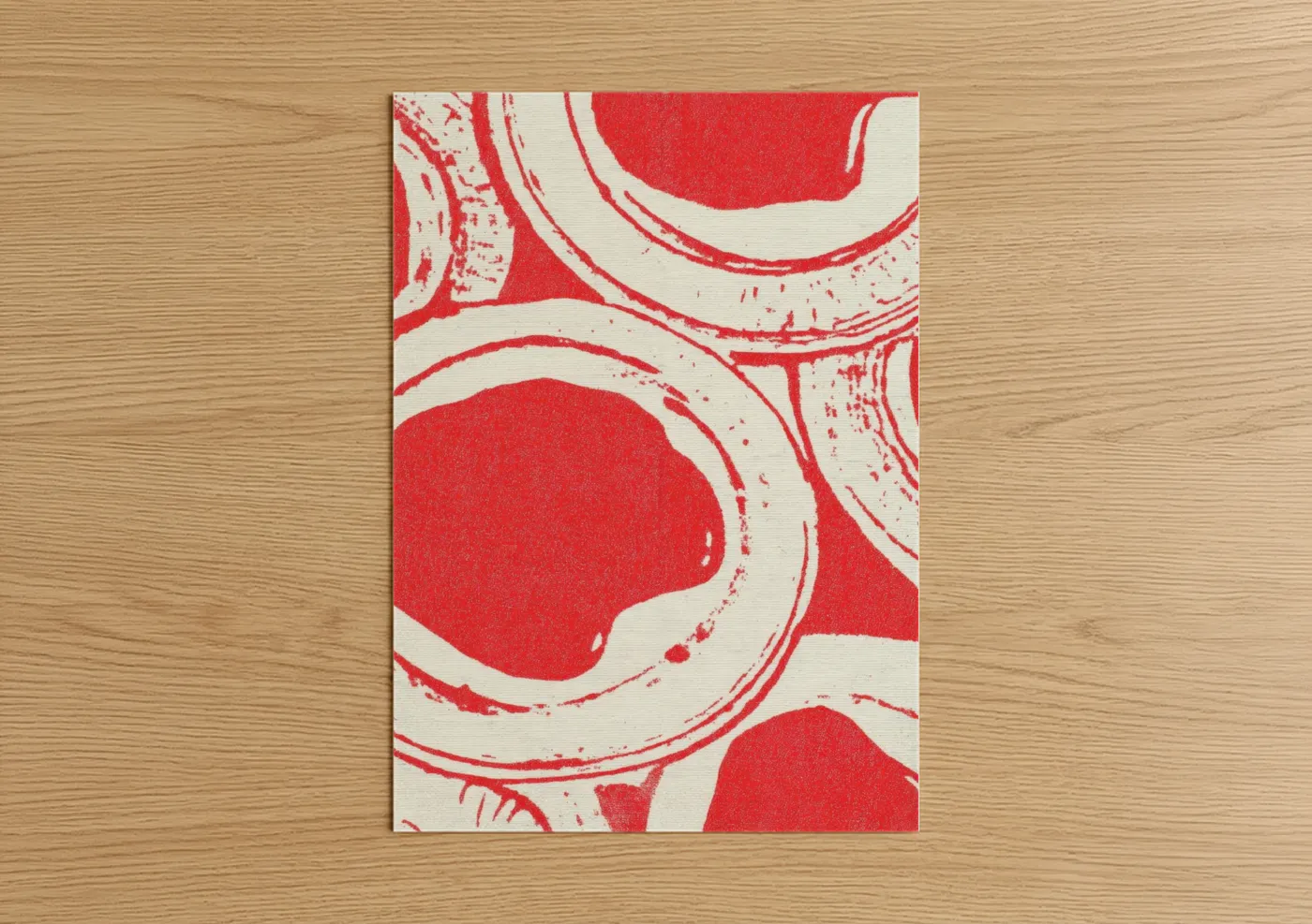 Crimson Condiments Abstract Food Wall Art
