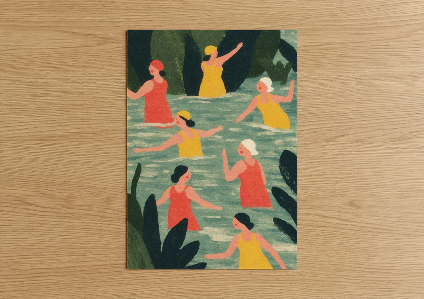 Synchronized Swimming Women Water Dance Wall Art