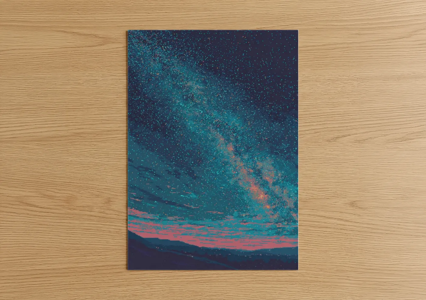 Cosmic Nebula Sunrise Starfield Wall Art