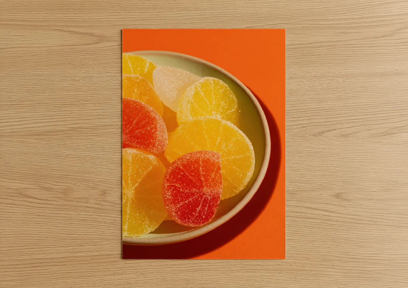 Colorful Citrus Gummy Candies Sweet Wall Art