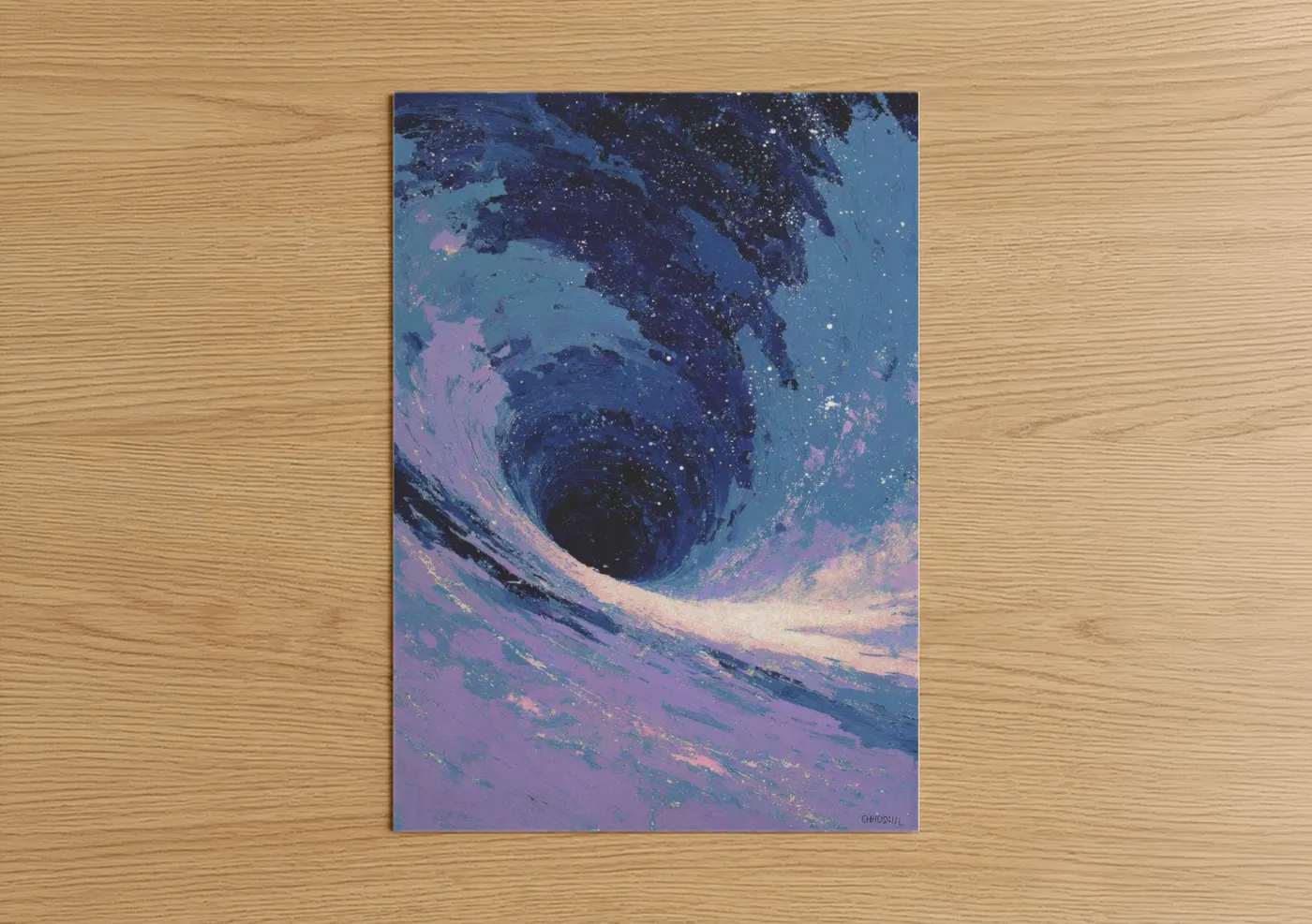 Cosmic Tunnel Starlit Space Portal Wall Art