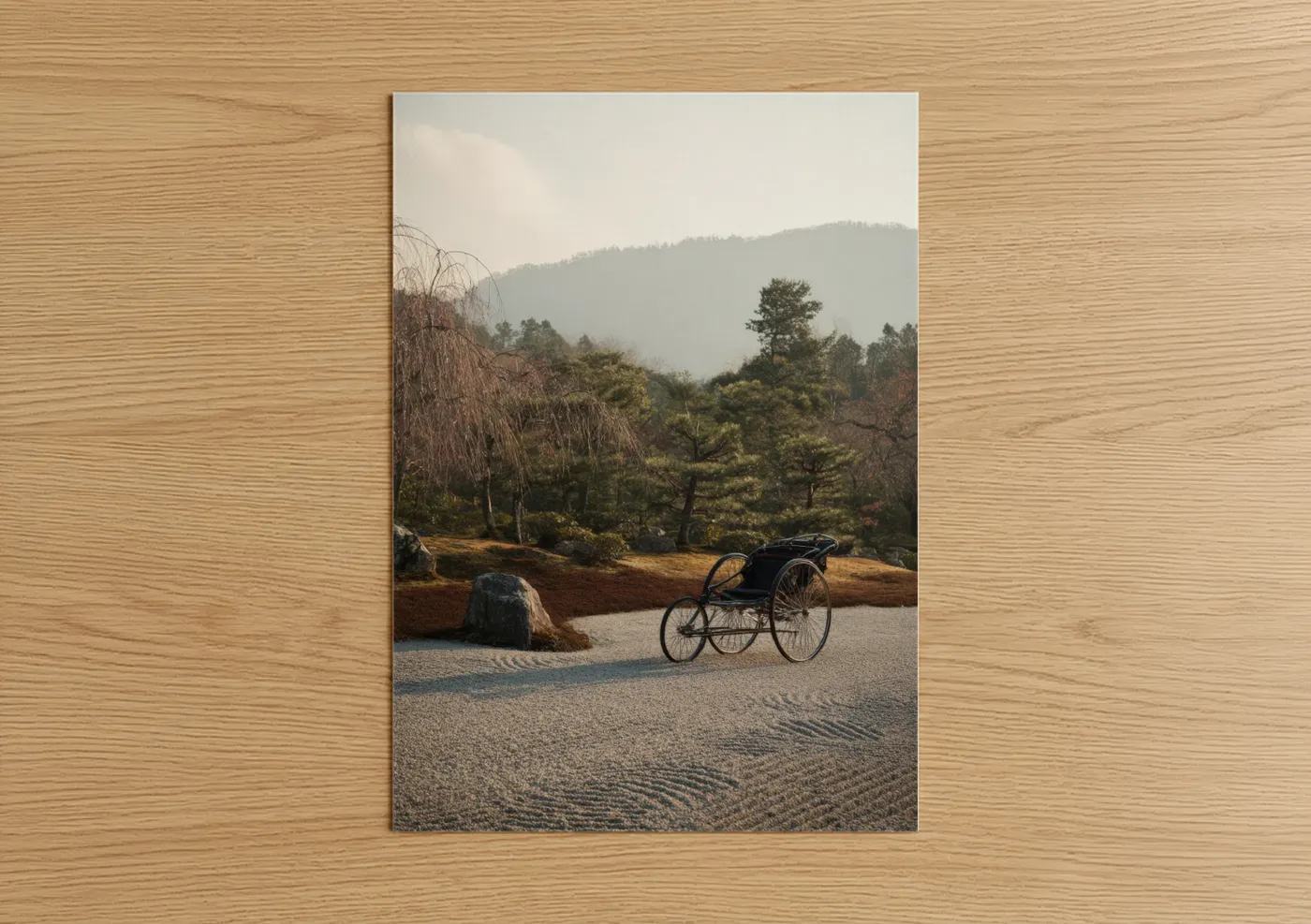 Zen Garden Rickshaw Landscape Wall Art