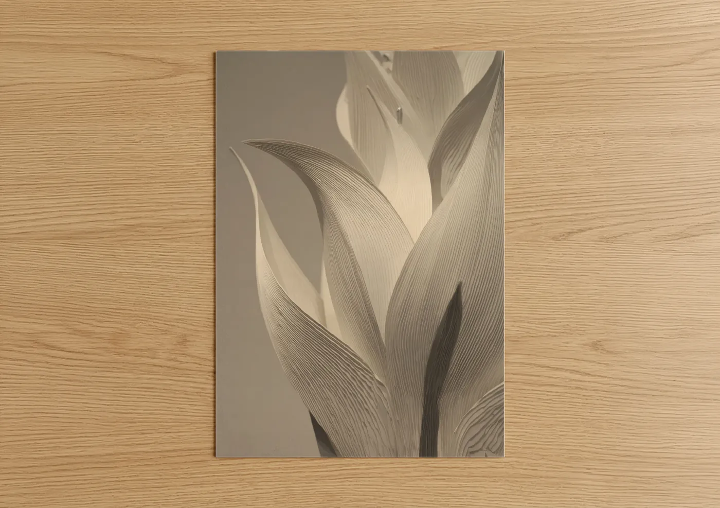 Sculptural Lily Fine Art Illustration Wall Art