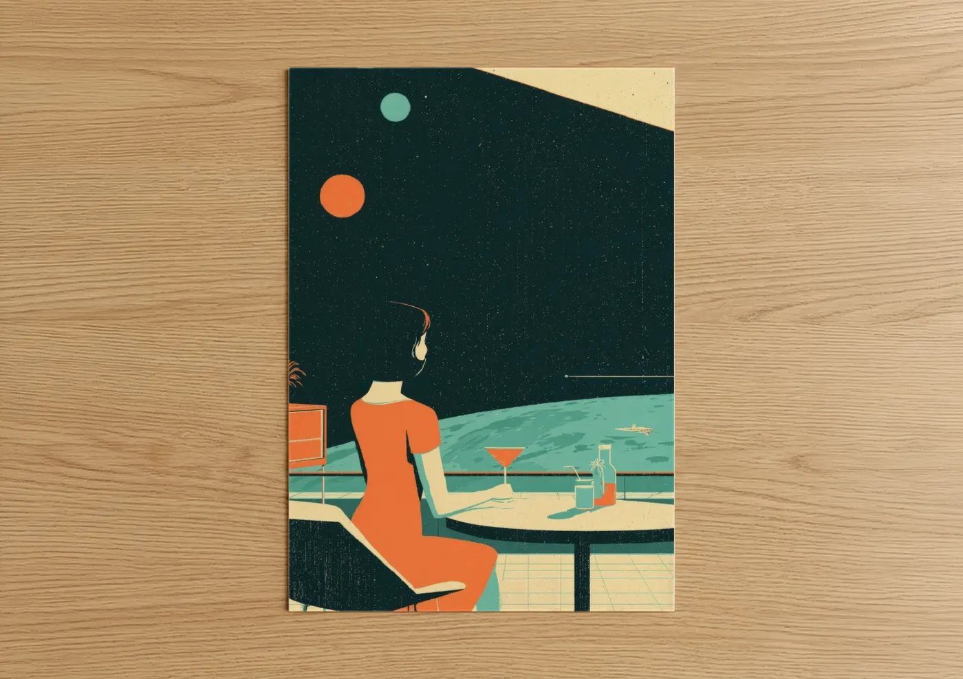 Retro New Year's Eve Cocktail Party Wall Art