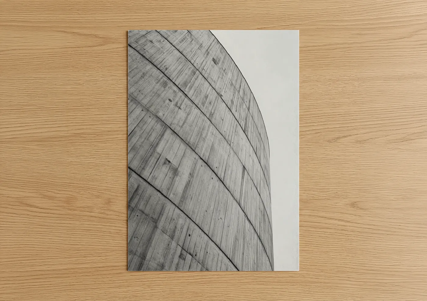 Curved Concrete Architecture Lines Wall Art