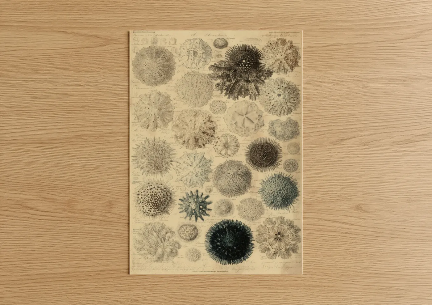 Sea Urchin Scientific Illustration Wall Art