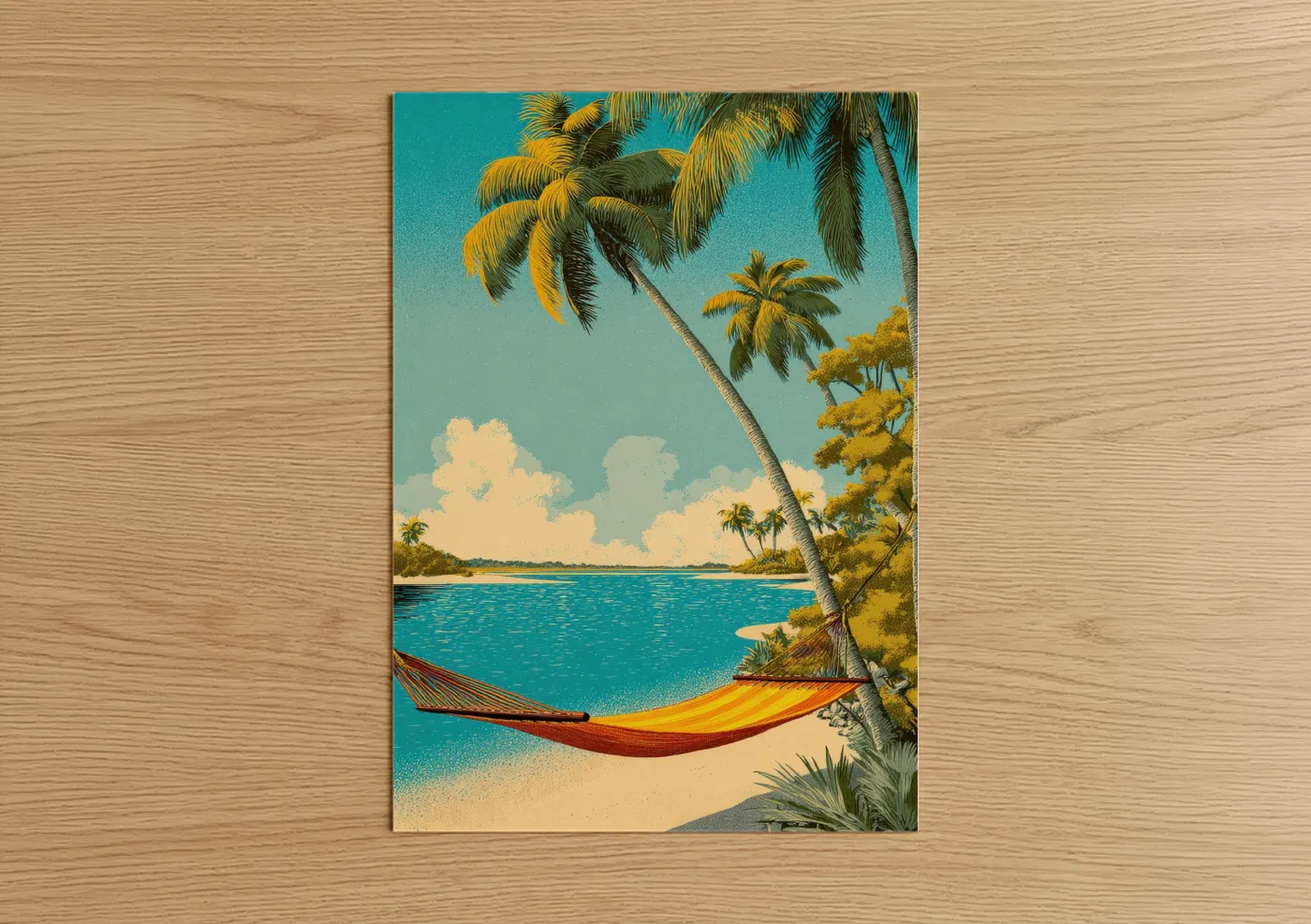 Tropical Beach Hammock Artwork Wall Art