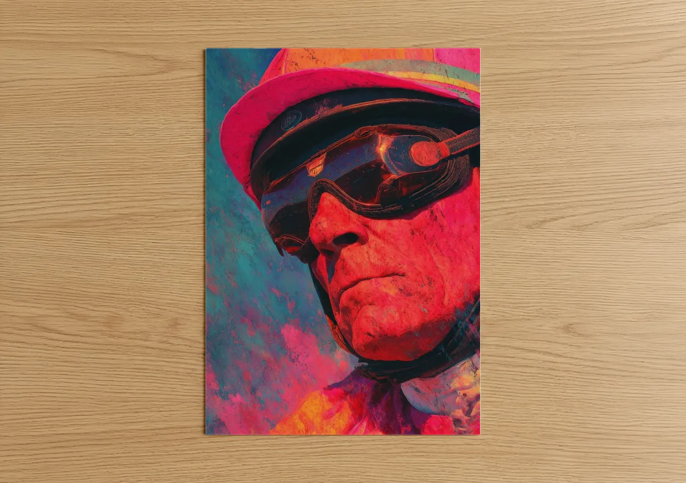 Neon Jockey Pop Art Horse Racing Wall Art