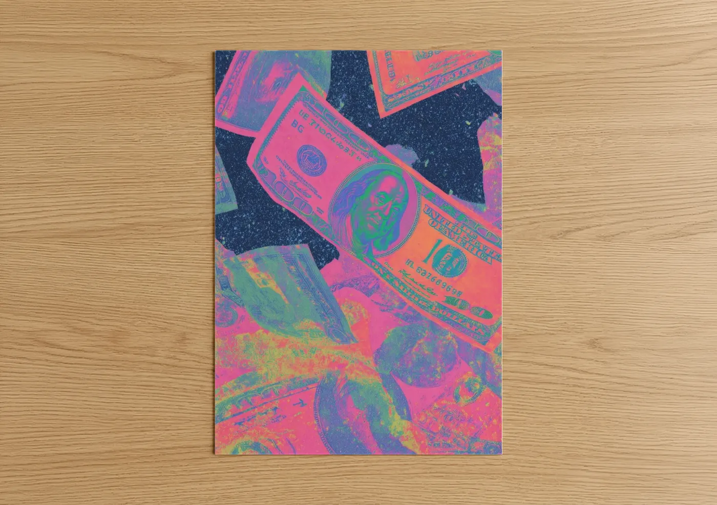 Neon Money Pop Art Contemporary Design Wall Art