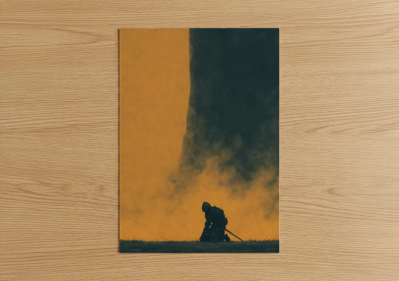 Dark Fantasy Solitary Wanderer Dramatic Wall Art