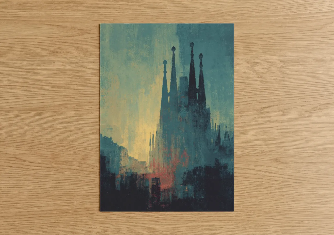 Sagrada Familia Barcelona Misty Dawn Wall Art