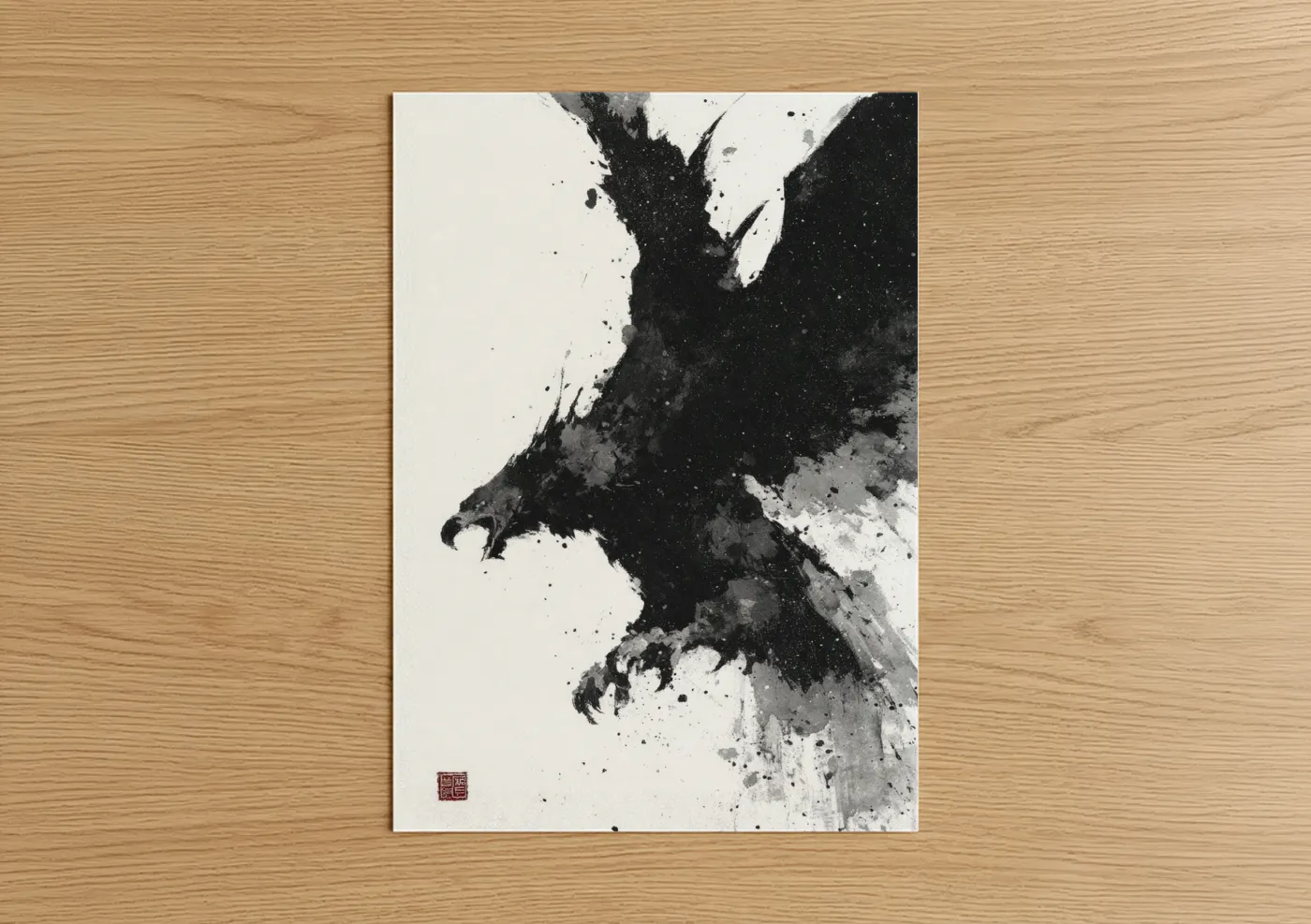 Ascending Griffin Watercolor Wall Art